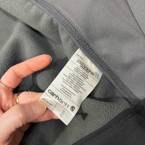 Carhartt Storm Defender Jacket Black Sz XL Rain Defender Embroider Logo Outdoor - Picture 13 of 16